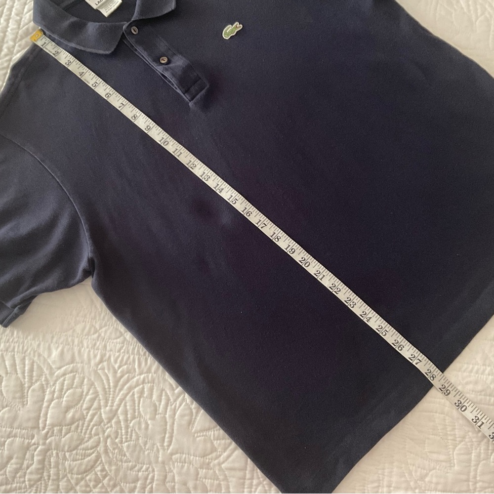 Lacoste Men's Navy Blue Polo Shirt Size: 7 - Picture 3 of 7
